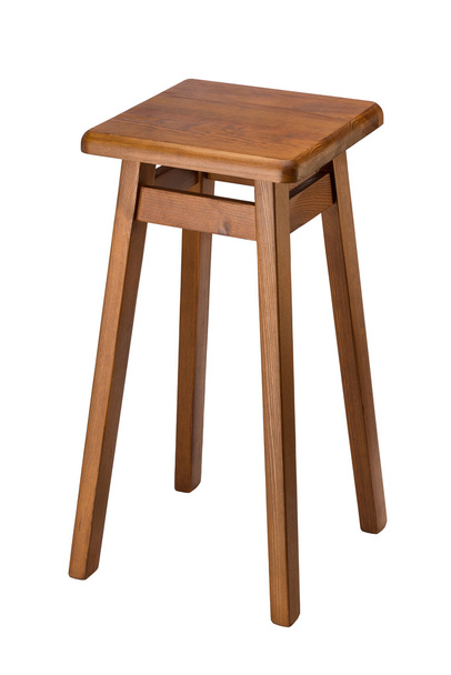 Isolated wooden stool  - Foto, Bild