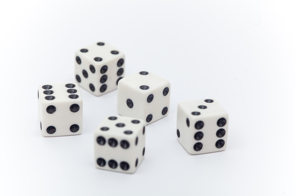 Dice on the white background, Dice isolation - Foto, Imagen