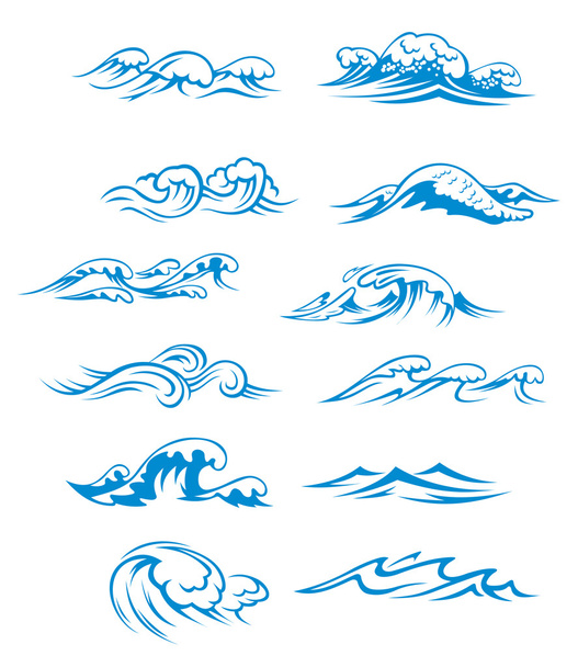 Океан хвилі набір
 - Вектор, зображення