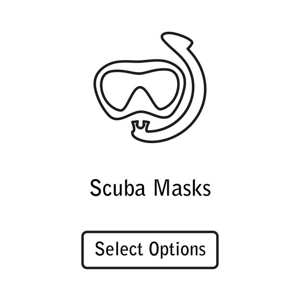 Icona maschera subacquea con un tubo
 - Vettoriali, immagini