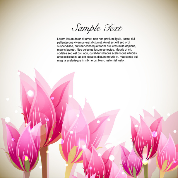 schöner floraler Hintergrund mit Platz für Ihre Botschaft. Folge 10. - Vektor, Bild