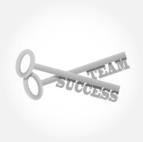 Erfolg im Team setzte Schlüssel zur Illustration - Foto, Bild