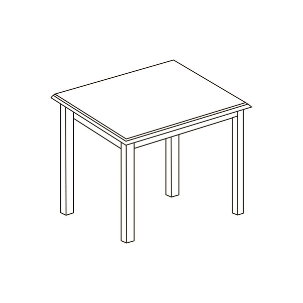 Keuken tabel afbeelding pad - Vector, afbeelding