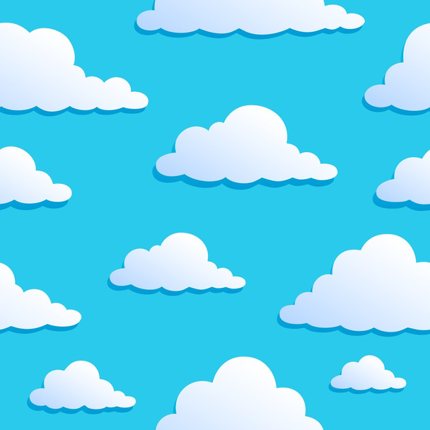 Бесшовный фон с облаками 8
 - Вектор,изображение