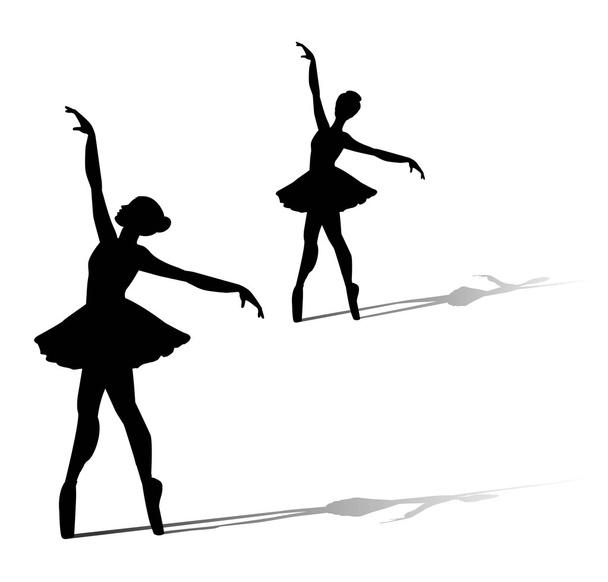 the dancer silhouette  - Vector, Image