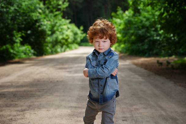 cute little emotional boy - Fotoğraf, Görsel