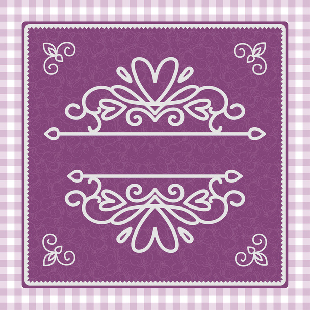 card with a beautiful pattern for invitation cover - Vector, Imagen