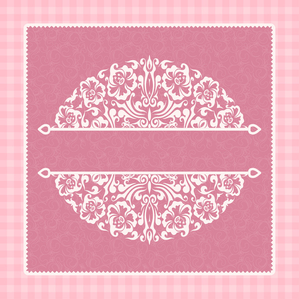 light pink background with a pattern for invitation - Wektor, obraz