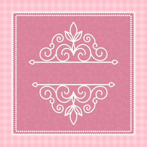 pink card with a pattern - Wektor, obraz