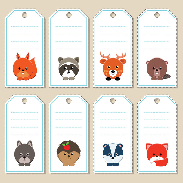 Cute gift tags - Vector, Imagen