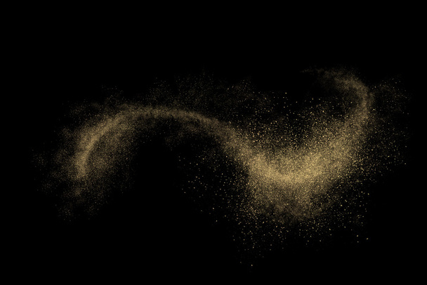 Kolorowa Abstrakcja proszku wybuch na czarnym tle - Zdjęcie, obraz