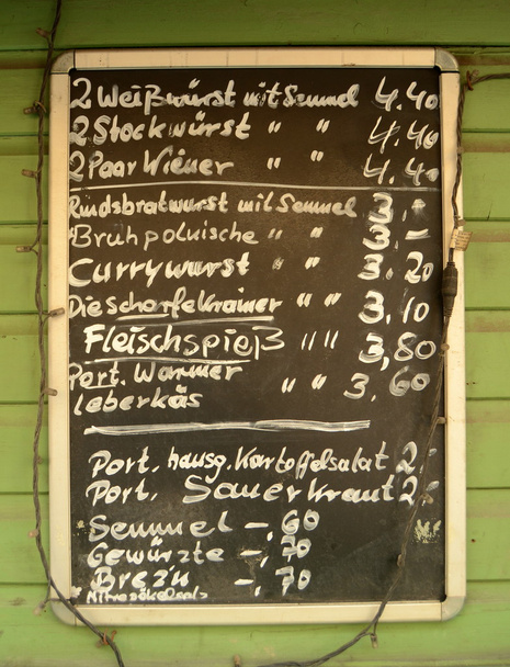 German Menu Board - Photo, Image