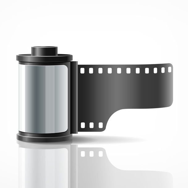 film camera roll zilver - Vector, afbeelding