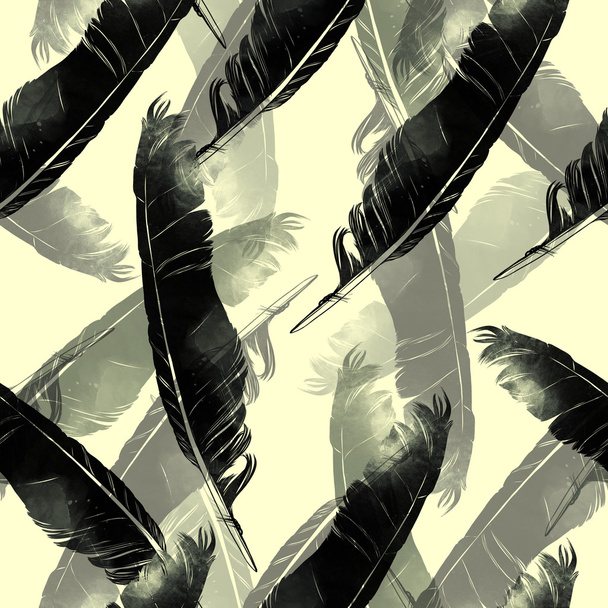 lenyomatok madártollak - Fotó, kép