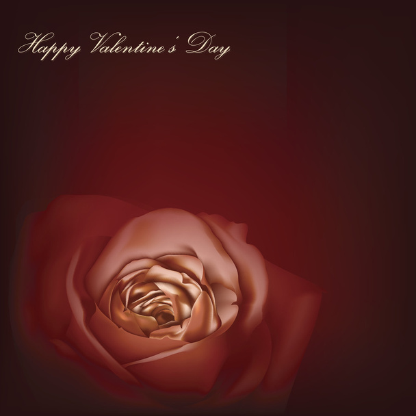 Golden rose greeting card  - Vector, Image