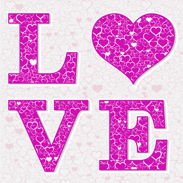 Love letter with heart - Vector, Image