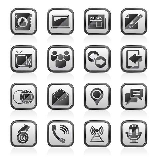 Media and communication icons - Vektor, Bild