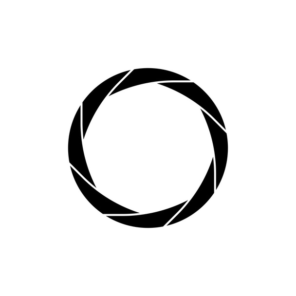 Objektives Symbol. schwarzes Symbol auf weißem Hintergrund. - Vektor, Bild