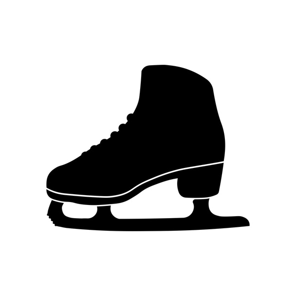 Skates icon. Black icon on white background. - Vector, Image