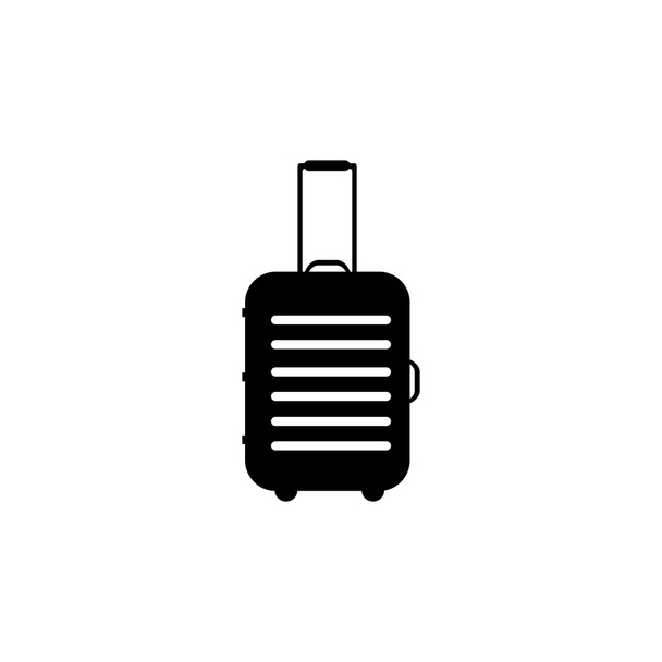 Reisetaschensymbol. schwarzes Symbol auf weißem Hintergrund. - Vektor, Bild