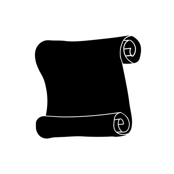 Scroll icon. Black icon on white background. - Vector, Image