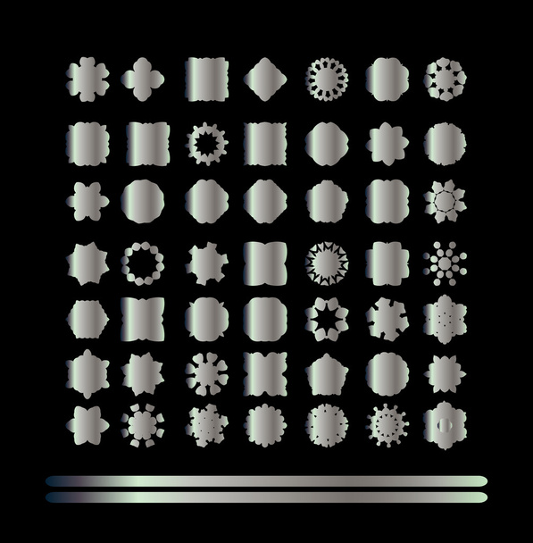  Oriental conjunto padrão de prata
 - Vetor, Imagem