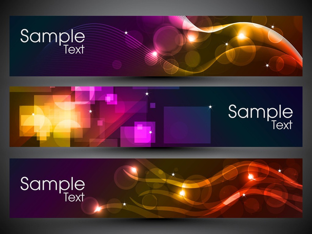 Website banner or header with shiny abstract design. EPS 10. - Vector, Image