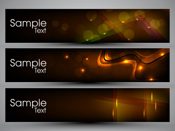 Website banner or header with shiny abstract design. EPS 10. - Vettoriali, immagini