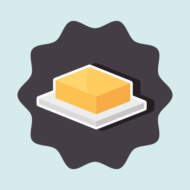 heerlijke boter geïsoleerd pictogram ontwerp - Vector, afbeelding
