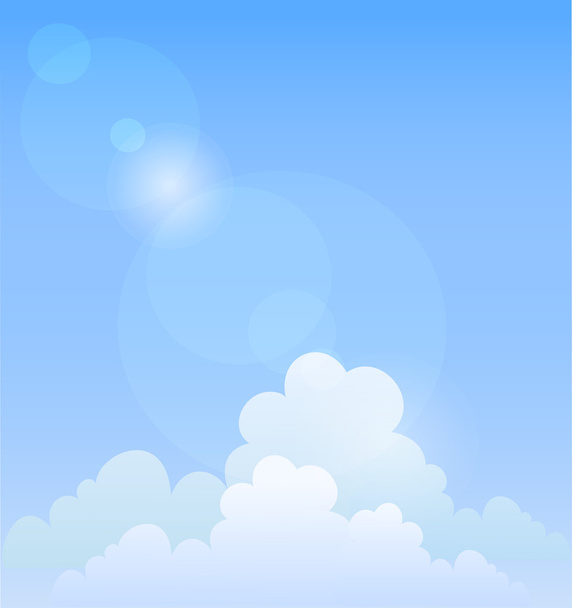 Blue sky. Vector background - Vektör, Görsel