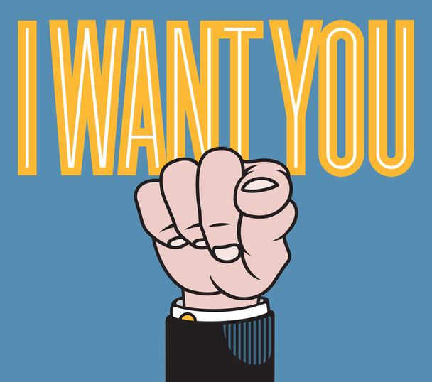 I want you pointing finger vector - Vector, Image