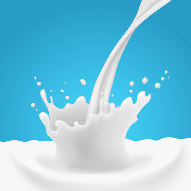 Milk splash vector illustration - Vektör, Görsel