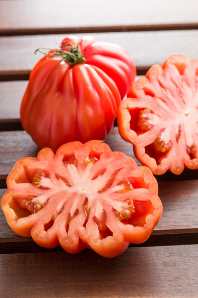 Beefsteak tomatoes. Coeur De Boeuf. - Photo, image