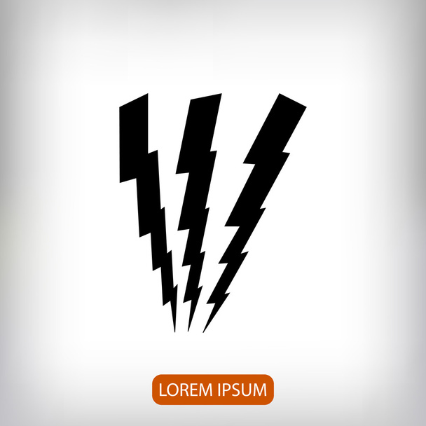 lightning flat icon  - Вектор,изображение