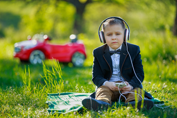 boy with headphones - Foto, afbeelding