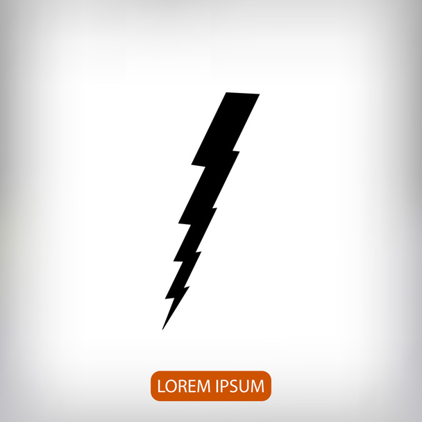 lightning bolt icon - Vetor, Imagem