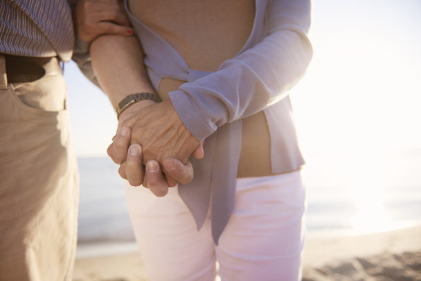 Senior couple  hands holding together - Photo, Image