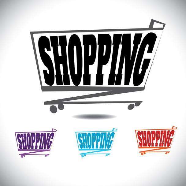 Shopping cart pictogram - Vector, Image