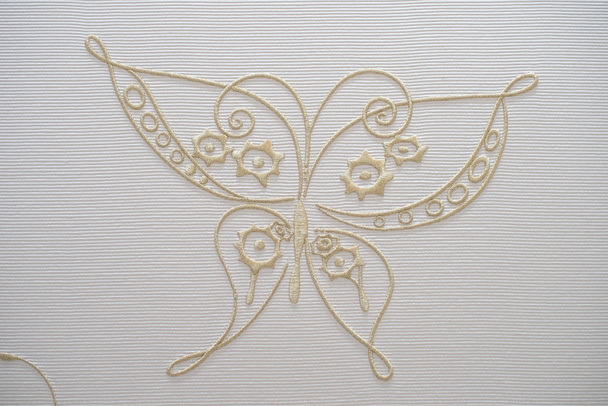 Borduurwerk butterfly katoen - Foto, afbeelding