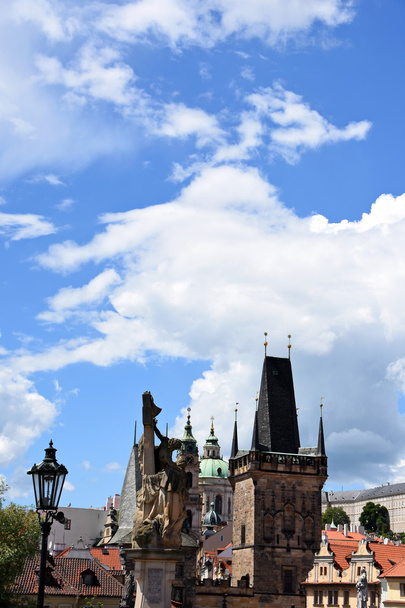 De stad Praag, Karelsbrug en rond het oog, Tsjechië - Foto, afbeelding