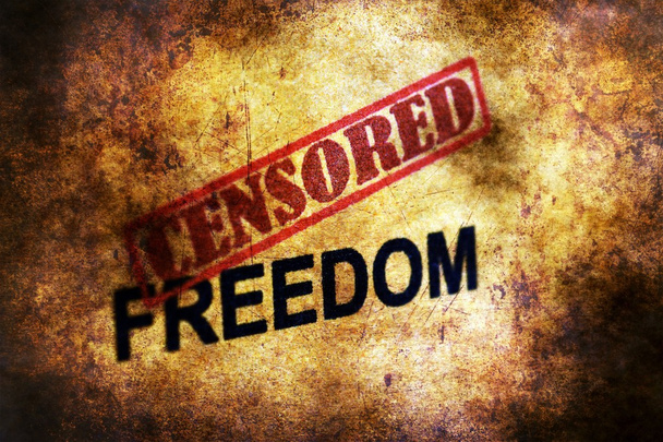 Libertà censurata concetto grunge - Foto, immagini