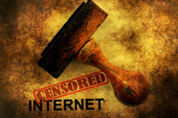 Cenzuroval internet grunge koncept - Fotografie, Obrázek