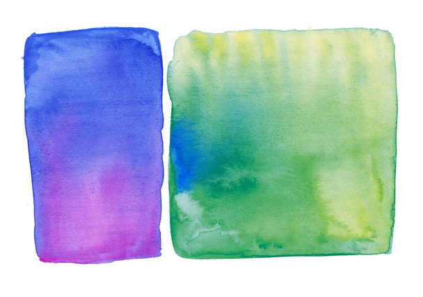 watercolor handmade green and violet background element  - Photo, Image