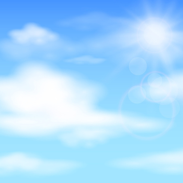 Summer blue sky, vector - Vector, Image