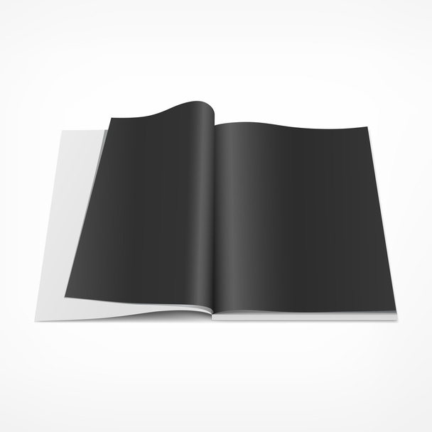kitap üzerinde siyah sayfası açma - Vektör, Görsel