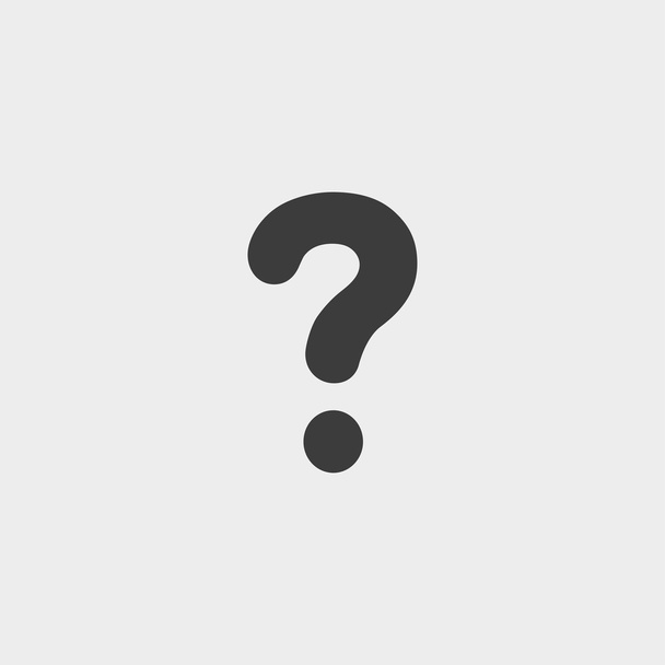 Question mark sign icon in a flat design in black color. Vector illustration eps10 - Vector, Image