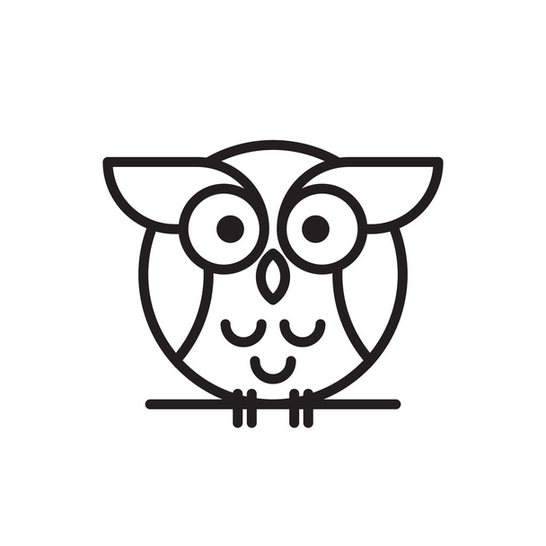 Cute vector owl with big eyes - Вектор, зображення
