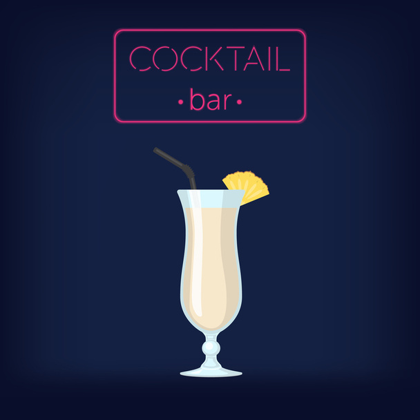 Pina Colada Cocktail  - Vetor, Imagem