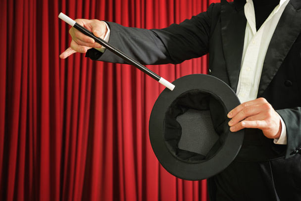Magician performing on stage - Photo, Image