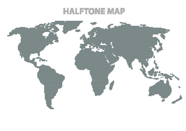 Ilustracja wektorowa mapa świata. Półtony świata Mapa infografiki element projektu. - Wektor, obraz